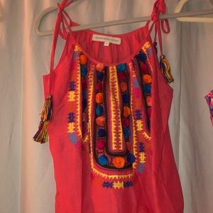 Cotton tie shoulder tank